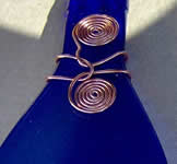 Blue with Copper Wire